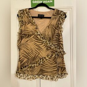 Spenser Jeremy Brown Animal Print Blouse